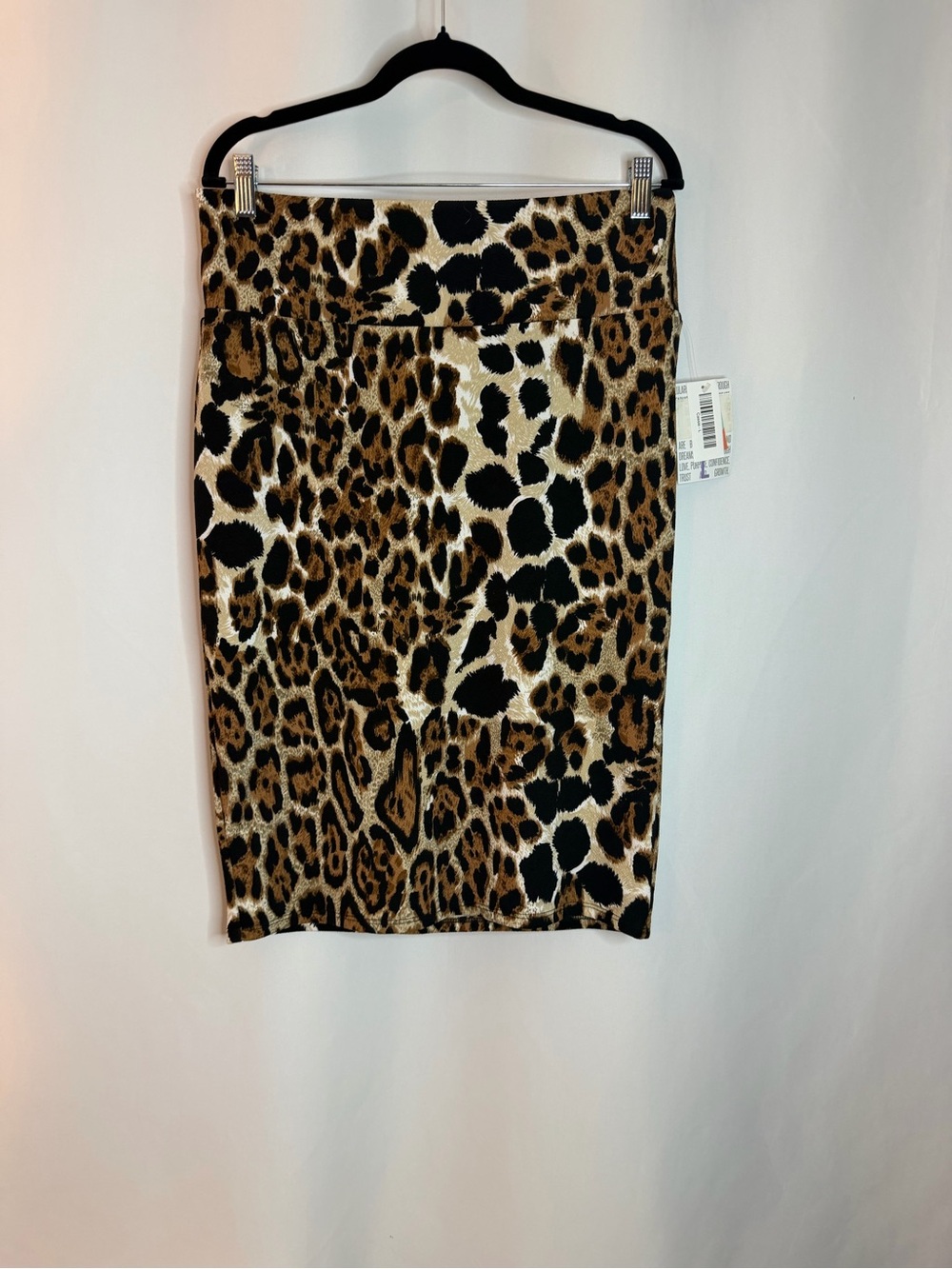 LuLaRoe Leopard Print Pencil Skirt, Large, NWT